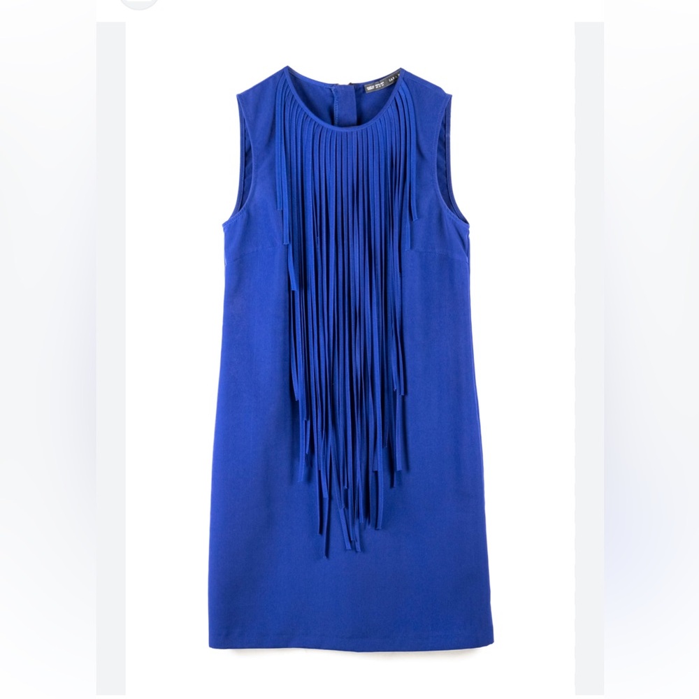 Forever 21 Royal Blue Fringe Mini Dress